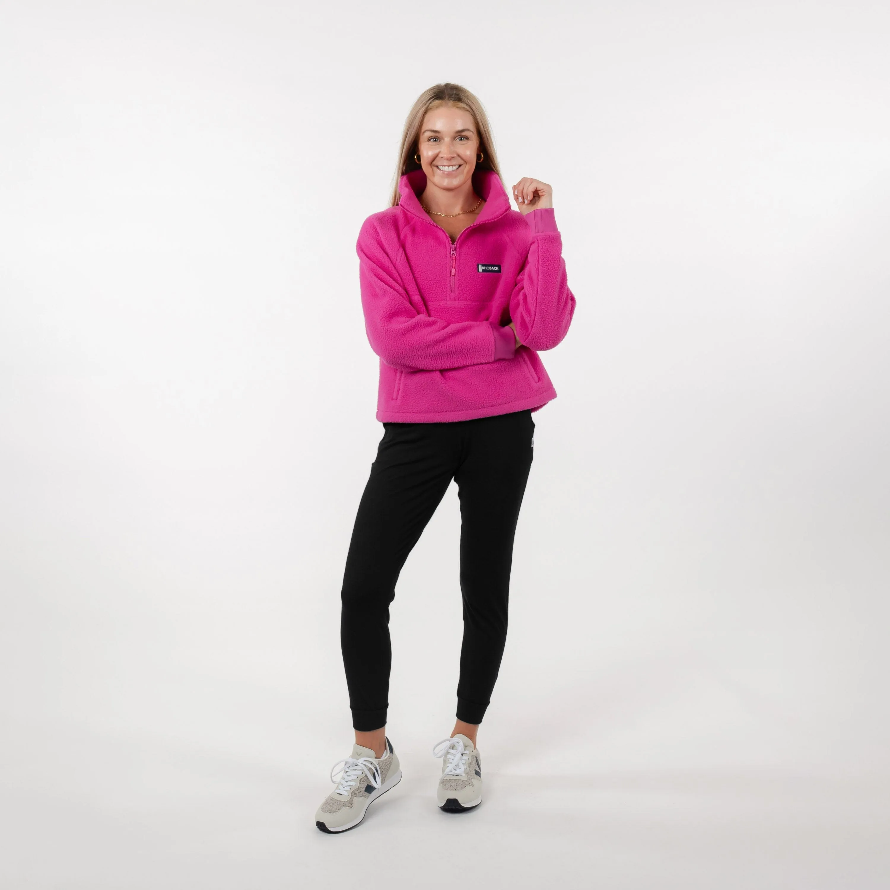 Rivanna Fleece Pullover | Solid - Exuberant Pink